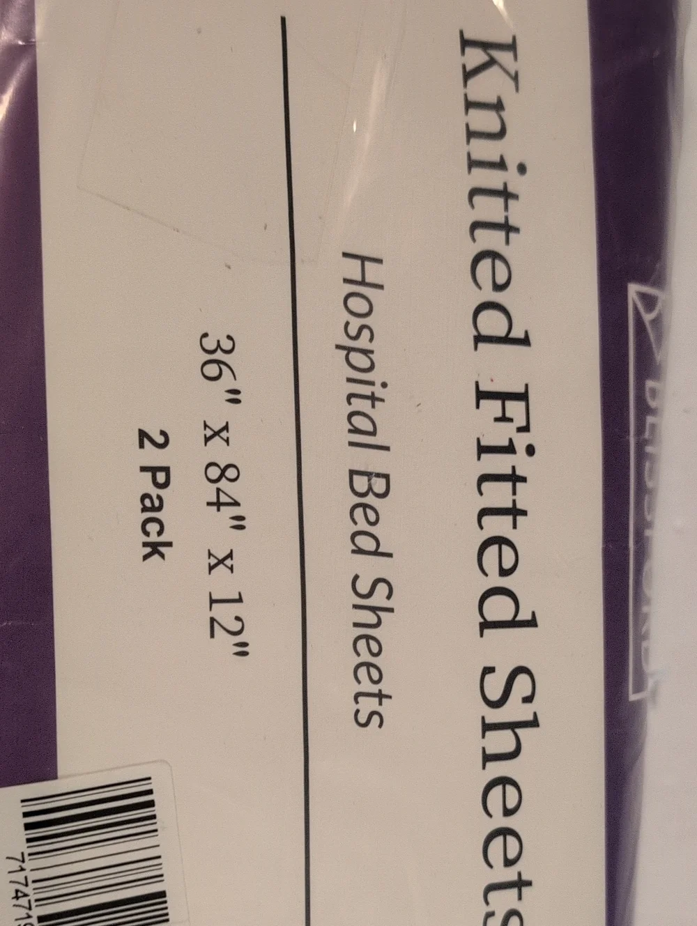 Knitted Fitted Hospital Bed Sheets - White (2 Pack)